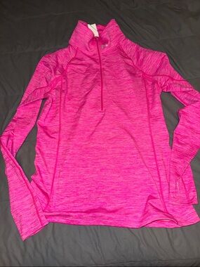 Under Armour Hot Pink Heather Quarter-Zip Pullover